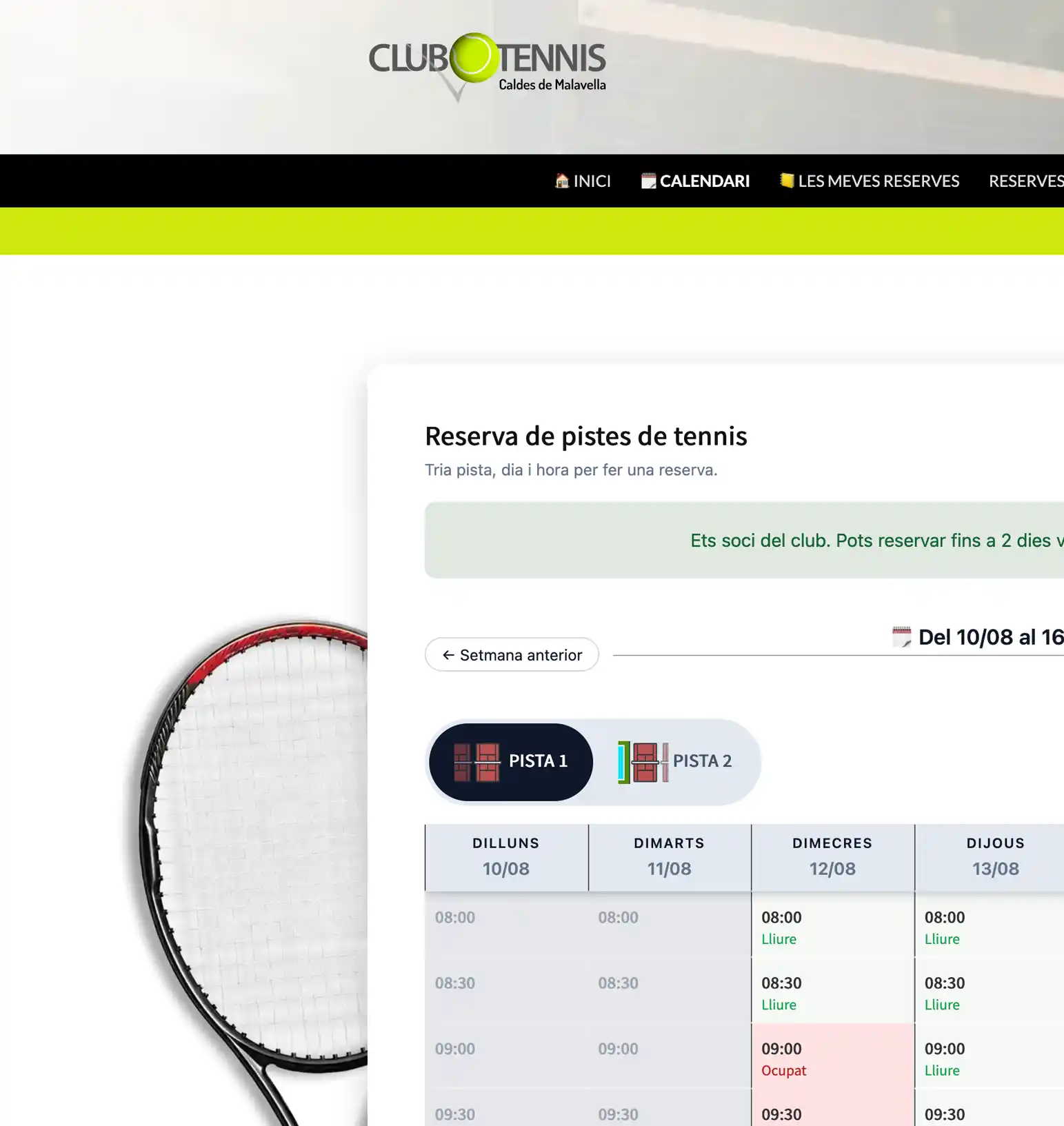 Tennis Caldes de Malavella · anbimedia disseny